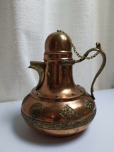 Vtg Middle East Copper / Brass Tea Pot Mystic Brass Creatures Approx. 7.... - £71.21 GBP