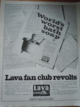Lava Hand Soap Fan Club Revolts Print Magazine Advertisement 1967 - £3.11 GBP
