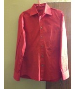 Men&#39;s HUGO by HUGO BOSS Red Button Down Shirt 100% Cotton SZ S Made in T... - £46.79 GBP