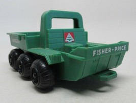 Vintage 1976 Fisher-Price Toys Made in USA Green Toy Ranger 6 Wheel Vehicle HTF - £10.67 GBP