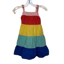Hanna Andersson Colorblock Sundress Girls Size 5 Cotton Sleeveless Summer - £14.95 GBP
