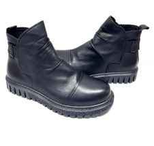 MIZ MOOZ SOFT LEATHER  BOOT SIDE ZIP 37EU / 7US BLACK Z-74 - €43,35 EUR