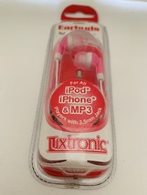 Luxtronic Pink Color Earbuds for iPhone, iPod and MP3 Players with 3.5mm Jack - £6.28 GBP