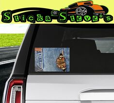 Butterfly on Blue Jeans Moth Gotham Cool Vinyl Sticker Decal - $5.93