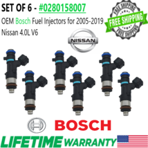 NEW OEM Bosch SET of 6 Fuel Injectors for 2005-2019 Nissan 4.0L V6 #0280158007 - £351.27 GBP