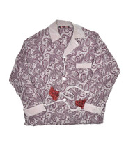 Vintage BVD Paisley Shirt Mens M Long Sleeve Silky Mother of Pearl Mod Club - £42.01 GBP