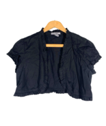 Poetry Bolero Jacket Crop Shrug Black Ruffle Large Juniors Whimsigoth Va... - $944.50 MXN