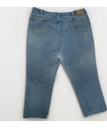 Vintage 70s Lee Riders Jeans Talon Zip USA 40x27 Blue Denim Distressed U... - $29.28