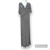 Jessica Simpson Maternity Elbow-Sleeve Striped Maxi Dress sz XL - £23.54 GBP