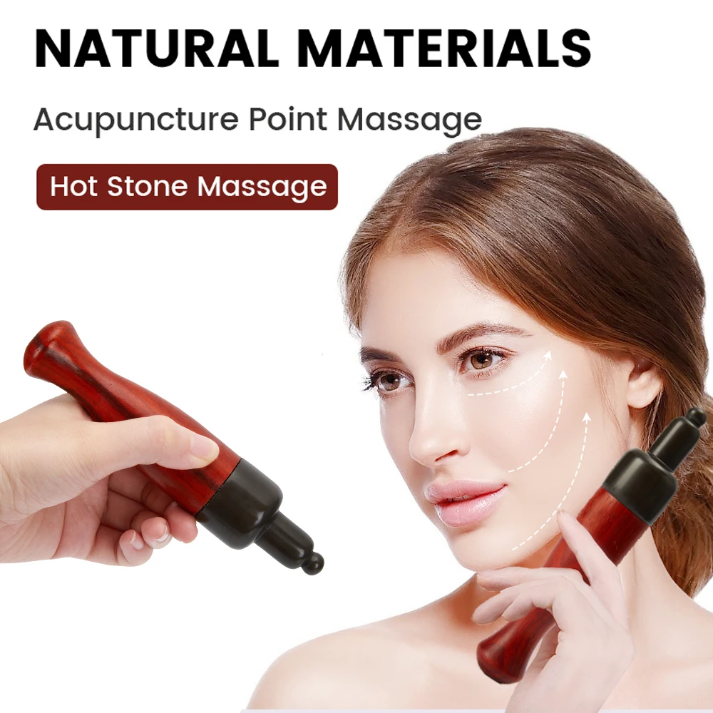 Energy Stone Eye Massage Electric Hot Face Massager Eye Acupuncture Pen Beauty - £61.67 GBP+