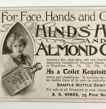 Hinds Honey Almond Cream 1897 Advertisement Victorian Beauty Product #1 DWFF17 - £13.98 GBP