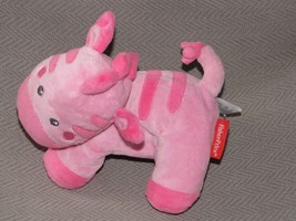 FISHER PRICE LITTLE NUZZLER STUFFED PLUSH 2015 MATTEL BABY TOY PINK ZEBR... - $19.79