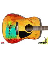 Acoustic Guitar Skin Axe Wrap Re Skin Bass Reface DIY Pastel Oil Paint F... - $65.29