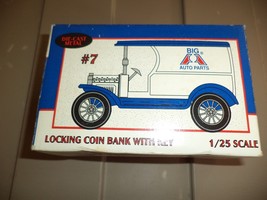  Metal Die Cast Big Auto Parts 1993 Coin Bank 3.5" Tall 6" Long # 7 - $19.99