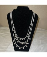 Chicos multi strand Silvertone chunky necklace - $12.58