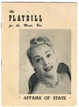 Playbill Affairs of State 1952 June Havoc Barbara O&#39;Neil  - $13.86