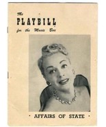 Playbill Affairs of State 1952 June Havoc Barbara O&#39;Neil  - £10.98 GBP