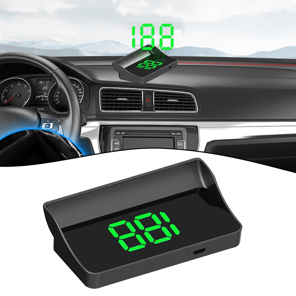 Black HUD GPS Head Up Display Speedometer Odometer Car Digital Speed Universal - £17.25 GBP