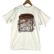VTG The Mineshaft Bar White T-Shirt Adult LARGE Hartford WI Single Stitch - £17.97 GBP