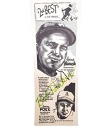 Bob Parker Autographed 1974 Heine Manush/Foxx 2nd Best 3&quot; X 8&quot;  Card - $27.05 CAD
