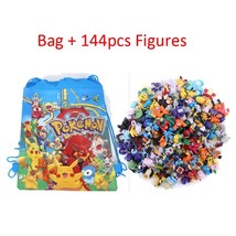 Pokemon 144 Pcs Figures Model Non Woven Drawstring Bag Different Styles Pikachu  - £74.07 GBP