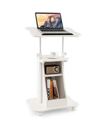 Mobile Podium Stand Height Adjustable Laptop Cart with Tilting Tabletop ... - $148.49