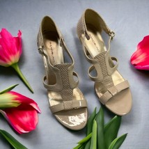 Bandolino Womens Sandals Size 7.5 M Shoes Heels Bodacia Beige - £23.08 GBP
