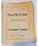 Save Me O God Recitative Aria, by Cuthbert Harris, Sheet Music 1925 - €6,78 EUR