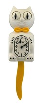 Limited Edition White Kit-Cat Klock Classic Yellow Bow Tie and Yellow Ta... - $94.95