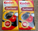 Kodak Lot of 2 FunSaver 35mm Single Use Film Camera Sealed Expired 04-2011 - $18.40