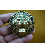 (B-LION-614)  Lion big cat red eyes roaring love Lions wild cat head pin... - $25.23