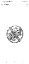 Unisex Astronomical Ball Ring Rotating Cosmic Ring Jewelry SZ 11 Silver Toned  - $8.42