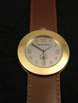 Wrist Watch Bord a&#39; Bord French Uni-Sex Solid Bronze, Genuine Leather B1 - $129.95