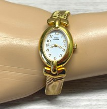 Anne Klein II Gold Tone Watch Bracelet Gold Tone Slinky Quartz 7 Inch Long - $18.96