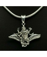 925 sterling silver Hindu idol Lord Vishnu with Garuda pendant ssp516 - $47.53 CAD