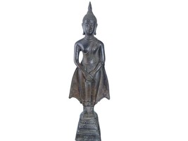 17th-18th Century Bronze Sukhothai Buddha Statute Thai Ayutthaya Shakyamuni - £494.40 GBP