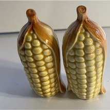 Salt and Pepper Shakers 2 Ears of Corn Yellow Made in Japan 4.5 Inches - $9.50