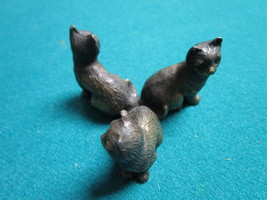 Brass /cast iron? paperweight 3 kittens, 1 1/2&quot; x 2 1/2&quot;[small*met] - $29.69