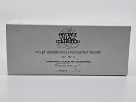 Dept 56 Porcelain Village Accessory 1989 Violet Vender, Carolers &amp; Chest... - £17.29 GBP