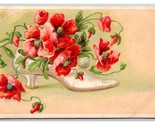 Poppy Flowers in a Shoe Embossed DB Postcard W21 - $2.92