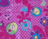 1.5 Yard Lizzie MCGUIRE Sewing Fabric, Hot Pink Retro 44&quot; Wide, Disney - $14.55