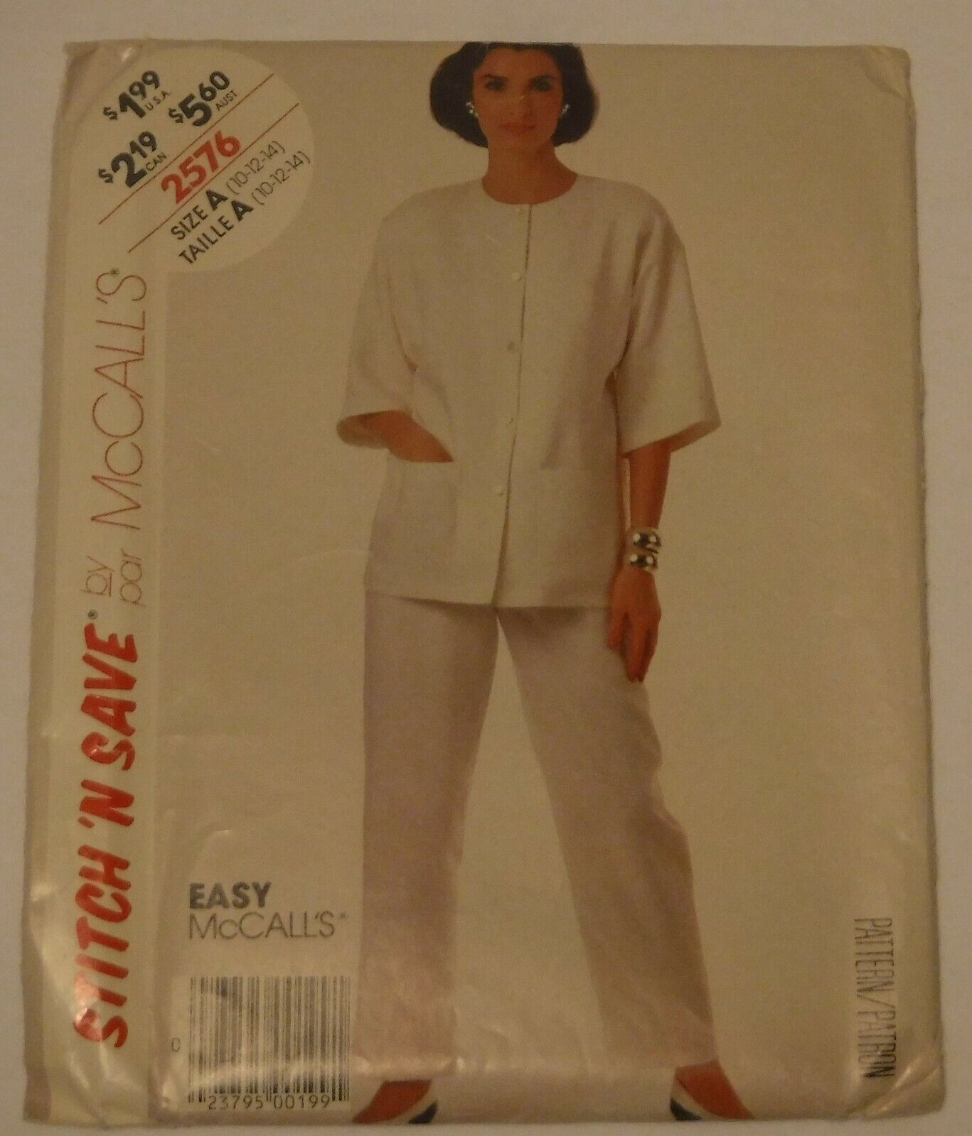 McCalls Sewing Pattern # 2576 Misses Jacket and Pants - Sewing Patterns