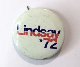 1972 John Lindsay Presidential Campaign Button Pin ~ Political Election - £4.69 GBP