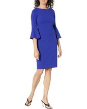 NEW CALVIN KLEIN BLUE SHEATH MIDI DRESS SIZE 14  $99 - $64.99