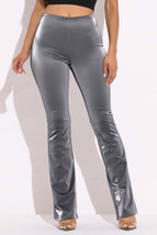 Women&#39;s Velvet Pu Flared Pants - $34.00