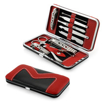 10 PCS Pedicure Manicure Set Finger Toe Nail Clippers Cuticle Grooming Kit Case - £16.00 GBP