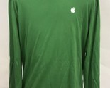 Apple Long Sleeve T-Shirt Green Essential Employee Logo Cupertino Size S - £19.80 GBP