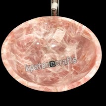 12&quot; Round Shape Rose Quartz Gemstone Sink Wash Basin Countertop Sink Kit... - $593.96