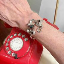 1970s OOAK Unisex Silver Bangle Bracelet Unique Vintage Unisex Jewelry Gift - $523.04