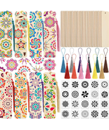 92 Pcs DIY Wood Bookmarks Kit Includes 36 Unfinished Blank Bookmarks 36 ... - $393.36 MXN